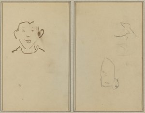 Guttens ansikt; To sauer [verso] av Paul Gauguin