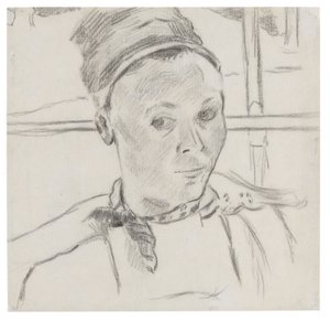 Byste av en ung bretonsk kvinne (muligens Marie Lagadu) av Paul Gauguin