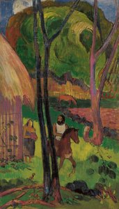 Rytter foran hytta, 1902. av Paul Gauguin