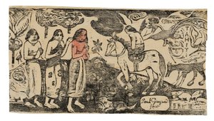 Bytte av bolig, fra Suite of Late Woodblock Prints av Paul Gauguin