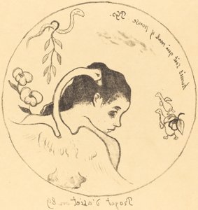 Design for en Kina-plate (Projet d'assiette) av Paul Gauguin