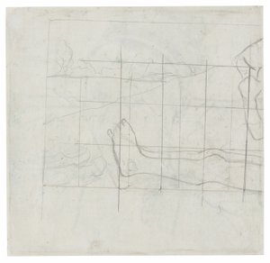 Design for en Jardiniere: The Toilette av Paul Gauguin
