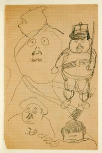 Tegning fra et album med tegninger produsert for den unge Jacques Bousquet, 1889-90 av Paul Gauguin
