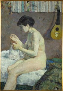 Etude de nu (olje på lerret) av Paul Gauguin