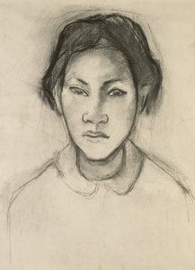 Hodet til en tahitisk kvinne av Paul Gauguin