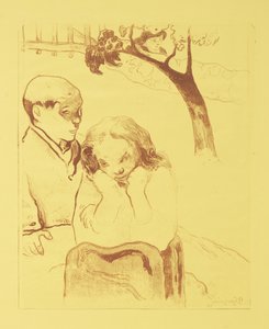 Menneskelig elendighet, 1889 av Paul Gauguin