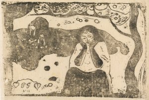 Human Sorrow Miseres humaines, i eller etter 1895. av Paul Gauguin