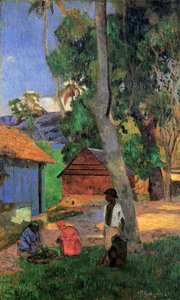 Hytter på Martinique, 1887 av Paul Gauguin