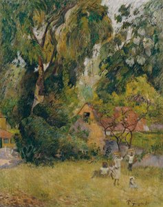 Hytter under trærne av Paul Gauguin