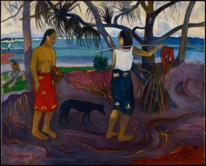 I Raro Te Oviri (Under pandanustreet) av Paul Gauguin