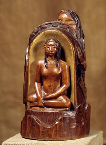 Idol a la pearl Treskulptur, gull og perle av Paul Gauguin (1848-1903). 1892-1893 søn. 0,23x0,12x0,11 m Paris, musee d