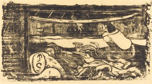 Interiøret i en hytte av Paul Gauguin