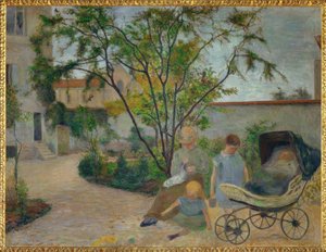 Jardin à Vaugirard, eller Malerens familie i hagen av Paul Gauguin