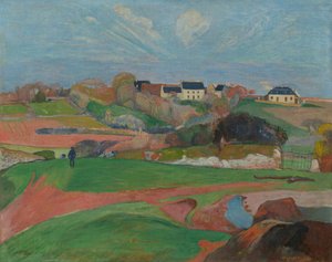 Landskap ved Le Pouldu av Paul Gauguin