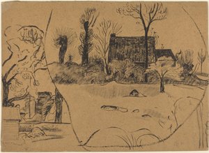 Landskap ved Pont-Aven av Paul Gauguin