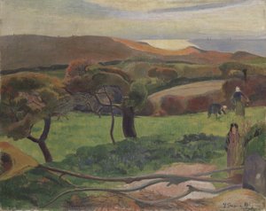 Landskap fra Bretagne av Paul Gauguin
