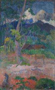 Landskap med en hest av Paul Gauguin