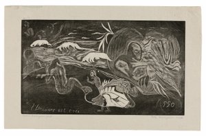 L’univers est créé (Universet blir skapt), fra Noa Noa Suite av Paul Gauguin