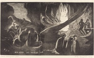 Mahna no Varua Ino (The Devil Speaks) av Paul Gauguin