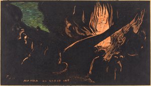 Mahna no Varua Ino (The Devil Speaks) av Paul Gauguin