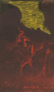 Mahna no Varua Ino The Demon Speaks [verso], 18941895. av Paul Gauguin