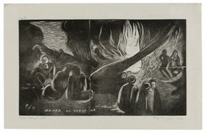 Mahna no varua ino (The Devil Speaks), fra Noa Noa Suite av Paul Gauguin