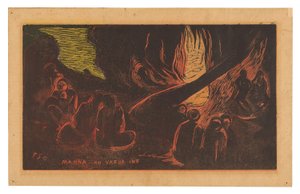 Mahna no varua ino (The Devil Speaks), fra Noa Noa Suite av Paul Gauguin