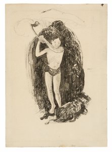 Mann med øks av Paul Gauguin
