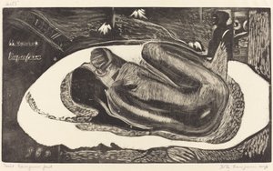 Manoa Tupapau (Hun er hjemsøkt av en ånd) av Paul Gauguin
