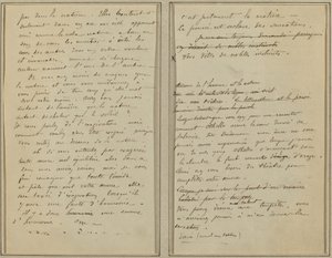 Manuskriptsider [verso] av Paul Gauguin