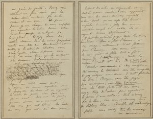 Manuskriptsider [verso] av Paul Gauguin