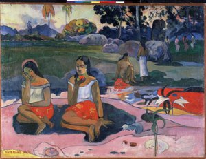 "Nave Nave Moe" (The Sacred Spring: Sweet Dreams) Maleri av Paul Gauguin (1848-1903) (Post-impresjonisme) 1894 Dim. 73x98 cm St. Petersburg, museum for Eremitasjen av Paul Gauguin
