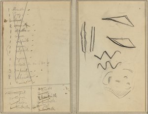 "Neige" (snø); Reiserute [recto] av Paul Gauguin