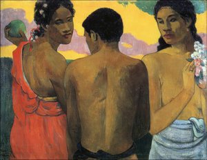 P. Gauguin, Tre Tahitianere av Paul Gauguin