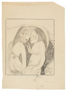 Parau Hina Tefatou (ord mellom månens gudinne og jordens gud) av Paul Gauguin