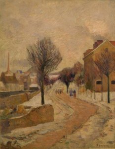 Parisisk forstad i snøen av Paul Gauguin