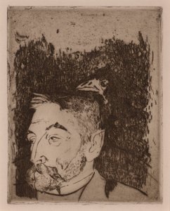 Portrett av Sat?fane Mallarm? av Paul Gauguin