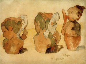 Sandstein potter av Paul Gauguin