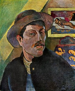 Selvportrett i hatt, 1893-1894 1939. av Paul Gauguin