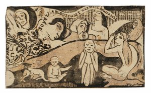 Love, and You Will Be Happy, fra Suite of Late Wood-Block Prints av Paul Gauguin