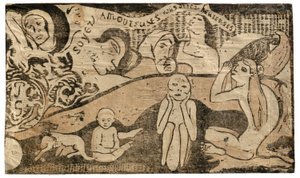 Love, and You Will Be Happy, fra Suite of Late Wood-Block Prints av Paul Gauguin