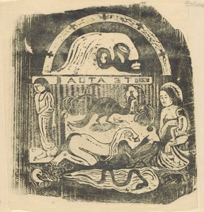 Te Atua The Gods Small Plate [recto], i eller etter 1895. av Paul Gauguin
