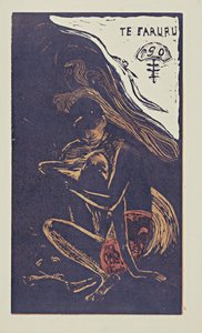 Te Faruru Her elsker vi fra serien Noa Noa, 1893-1894 av Paul Gauguin