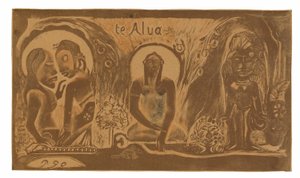 Te atua (Guden), fra Noa Noa-suiten av Paul Gauguin
