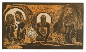 Te atua (Guden), fra Noa Noa-suiten av Paul Gauguin