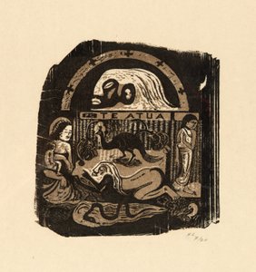 Te atua (Guden), fra Suite of Late Wood-Block Prints av Paul Gauguin