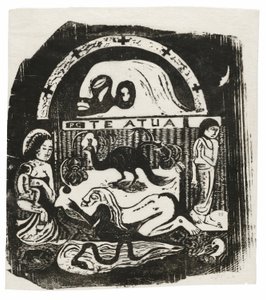 Te atua (Guden), fra Suite of Late Wood-Block Prints av Paul Gauguin