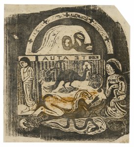 Te atua (Guden), fra Suite of Late Wood-Block Prints av Paul Gauguin