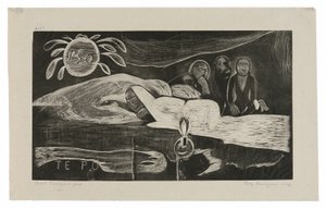 Te po (Natten), fra Noa Noa-suiten av Paul Gauguin