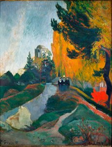 The Alyscamps, detalj (Olje på lerret av Paul Gauguin